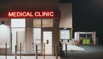 An outside view of a clinic